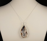 Кулон со слайсом друзы агата Серебро 925