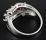 Изысканное кольцо с родолитами гранатами Серебро 925