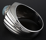 Кольцо с аквамарином и синими сапфирами Серебро 925