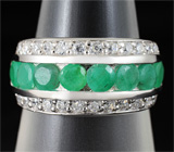 Кольцо с изумрудами Серебро 925