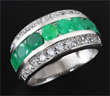 Кольцо с изумрудами Серебро 925