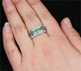 Кольцо с изумрудами Серебро 925