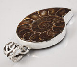 Кулон с аммонитом Серебро 925