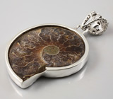 Кулон с аммонитом Серебро 925