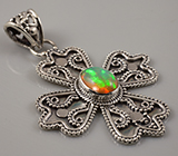 Кулон-крест с эфиопским опалом Серебро 925