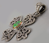 Кулон-крест с эфиопским опалом Серебро 925