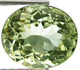Кольцо с зеленым бериллом и бриллиантами Золото