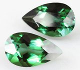 Пара зеленых турмалинов 0,43 карат 