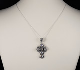 Кулон-крест с лунным камнем Серебро 925