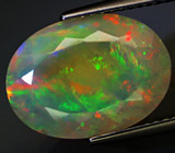 Крупный ограненный эфиопский опал 4,37 карат 