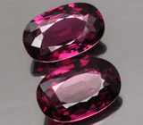 Пара родолитов гранатов 12,21 карат 