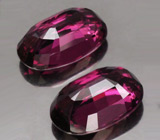 Пара родолитов гранатов 12,21 карат 