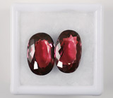 Пара родолитов гранатов 12,21 карат 