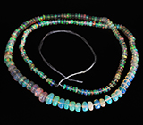 203 эфиопских опала 30+ карат на нити 