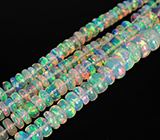 178 эфиопских опалов 37+ карат на нити 