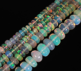 188 эфиопских опалов 35+ карат на нити 