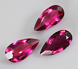 Набор из 3 рубеллитов турмалинов 0,71 карат 