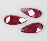 Набор из 3 рубеллитов турмалинов 0,71 карат 