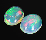 Пара эфиопских опалов 5,11 карат 