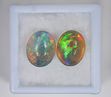 Пара эфиопских опалов 5,11 карат 