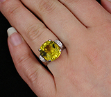 Кольцо с лимонным цитрином Серебро 925