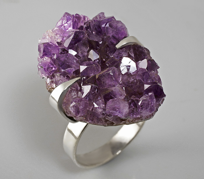 Кольцо c друзой аметиста