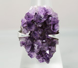 Кольцо c друзой аметиста Серебро 925