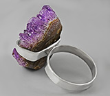 Кольцо c друзой аметиста Серебро 925