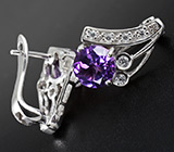 Замечательные серьги с аметистами Серебро 925