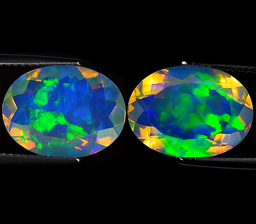 Пара эфиопских опалов 7,56 карат