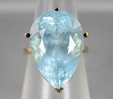 Кольцо с аквамарином