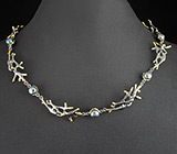 Колье с цветным жемчугом от "Goldlip" Серебро 925
