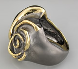 Скульптурное кольцо из серебра 925 пробы. Серебро 925