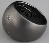 Кольцо из серебра 925 пробы с бесцветными цирконами. Серебро 925