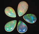 Набор из 5 эфиопских опалов 4,65 карат 