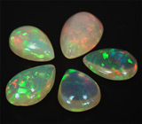 Набор из 5 эфиопских опалов 4,65 карат 