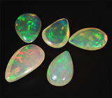 Набор из 5 эфиопских опалов 4,65 карат 