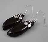 Серьги с ониксом Серебро 925