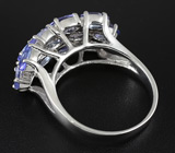 Замечательное кольцо с танзанитами Серебро 925