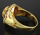 Оригинальное кольцо с родолитами Серебро 925