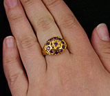 Оригинальное кольцо с родолитами Серебро 925