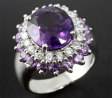 Превосходное кольцо с аметистами Серебро 925
