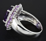 Превосходное кольцо с аметистами Серебро 925
