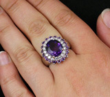 Превосходное кольцо с аметистами Серебро 925