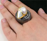 Кольцо из серебра 925 пробы с жемчужиной