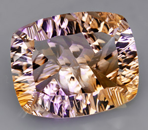 Аметрин авторской огранки 13,3 карат