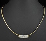 Колье-струна с бриллиантовой подвеской Серебро 925