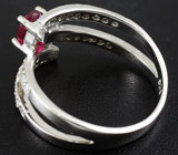 Изящное кольцо с рубином Серебро 925