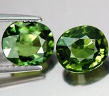 Серьги с зелеными сапфирами