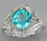 Кольцо с неоновым апатитом Серебро 925